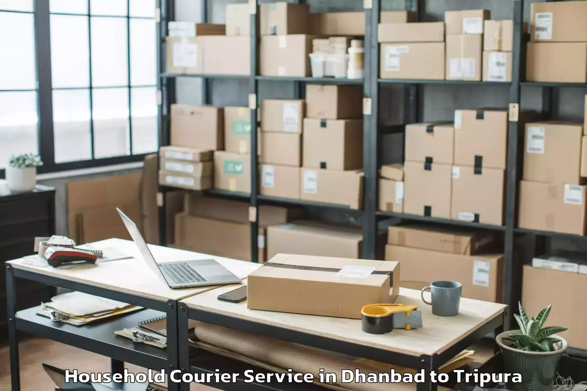 Book Your Dhanbad to Tulashikhar Household Courier Today